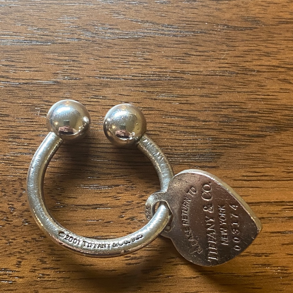 Authentic Vintage 2001 Please Return to Tiffany & Co Heart Tag Keyring